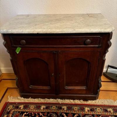 Lot 50 - Small Marble Top Cabinet