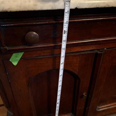 Lot 50 - Small Marble Top Cabinet