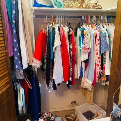 Lot 17: Vintage Clothing, Rug, Chair & More (Front Room & Closet)