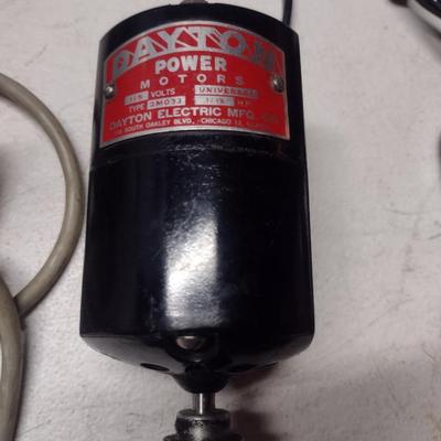 Dayton Power Motor (1/15 HP) and Foot Pedal with Drafting Erasing Machine (#25)
