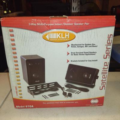 KLH Indoor/Outdoor Satellite Series Speaker System- Model 970A- New In Box