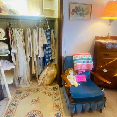 Lot 26: More Linens, Cabinet, Rug & More
