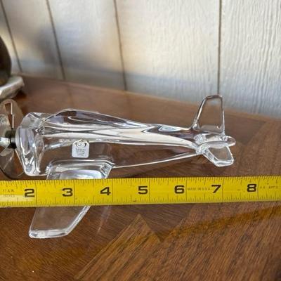 Lot 41 - Sasaki Crystal Airplane With Metal Propeller