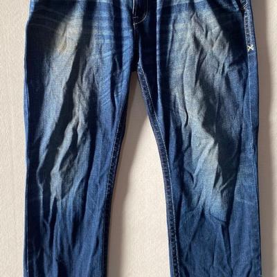 Arias denim jeans, M4 low rise boot. 36/34