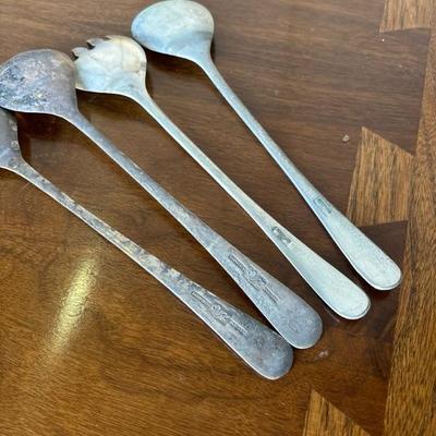 Lot 51 - Silver Plated Salad Serving Utensils