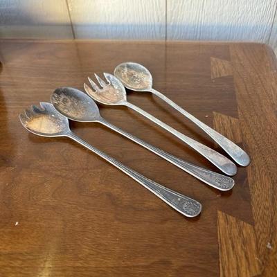 Lot 51 - Silver Plated Salad Serving Utensils