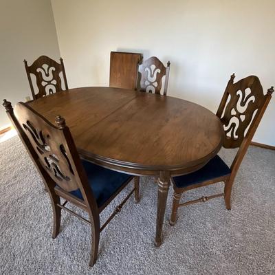 Vintage Table includes stow away leaf, and Chairs 1966