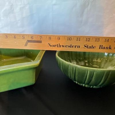 Haeger Green bowls, 4003 and 40208 USA