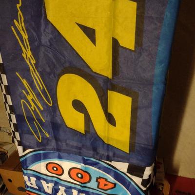 Pair of Racing Flags- Brickyard 400 (2007) and #24 Jeff Gordon