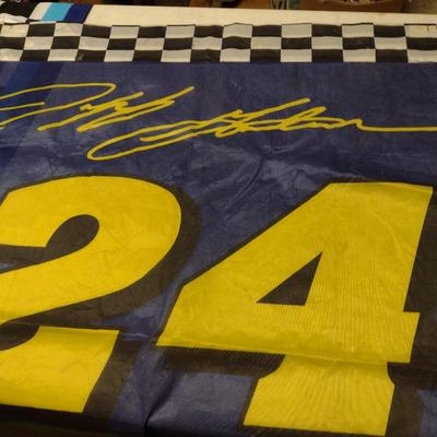 Pair of Racing Flags- Brickyard 400 (2007) and #24 Jeff Gordon