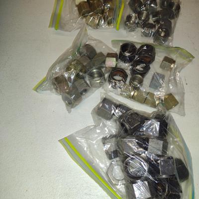 Three Metal Dry Boxes with Contents