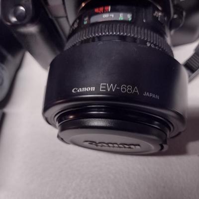 Canon Camera EOS ELAN Film Camera with Two Lenses and Speedlite 540EZ