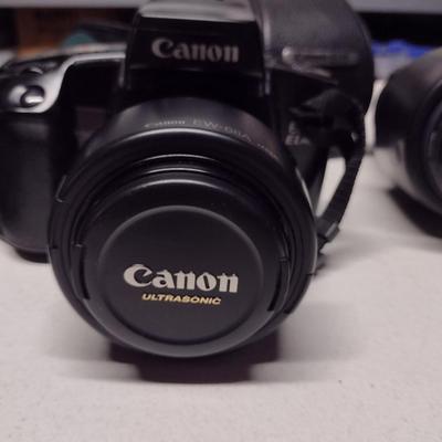 Canon Camera EOS ELAN Film Camera with Two Lenses and Speedlite 540EZ