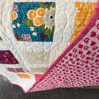 Hand stitched lap size throw