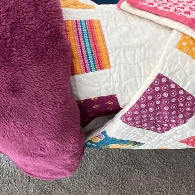 Hand stitched lap size throw