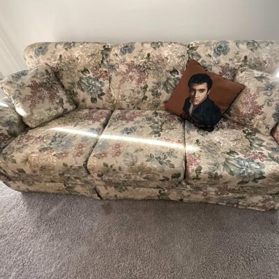 Floral Upholstered Couch made by Klaussner Home Furnishings