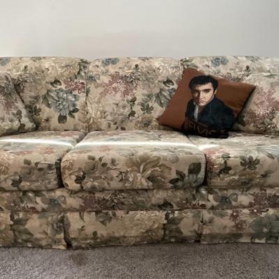 Floral Upholstered Couch made by Klaussner Home Furnishings