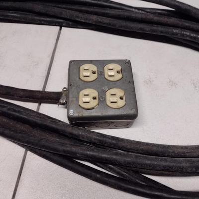 Heavy Duty Cord with Outlet Box- Approx 35 Feet