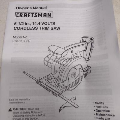 Craftsman Cordless Trim Saw and Drill-Driver with Batteries, Charger, and Carry Case