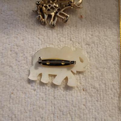 COLLECTION OF ELEPHANT JEWELRY, SOME SIGNED