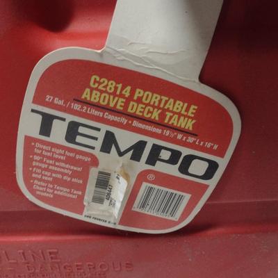 Tempo Portable Gasoline Above Deck Tank- 27 Gal Capacity