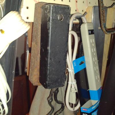 Assorted Tools and Automotive Accessories- Contents on Pegboard