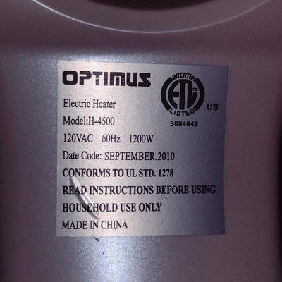 Optimus Electric Heater with Remote Control- 1200 Watts