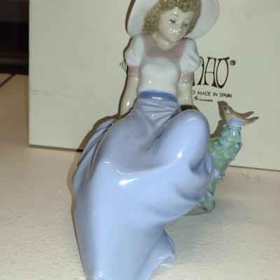 Nao by Lladro Porcelain Figurine- 'Listening to the Birds Song' (#5)