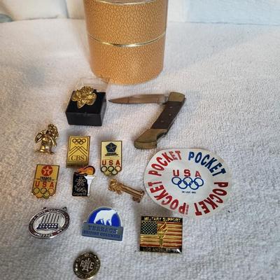 PINS, POCKET KNIFE AND MORE