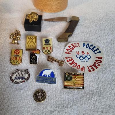 PINS, POCKET KNIFE AND MORE