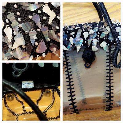 Vtg 50-60s plastic Artisan Handbag