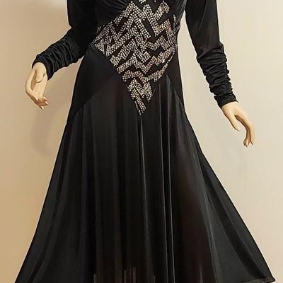 Vtg Hersey Silky Heavy Emmbellished dress