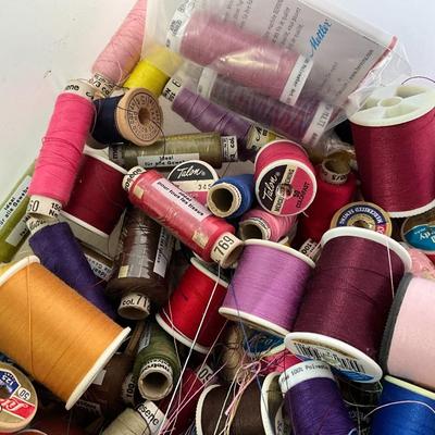 Sewing, spools of thread