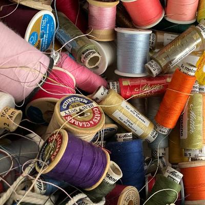 Sewing, spools of thread