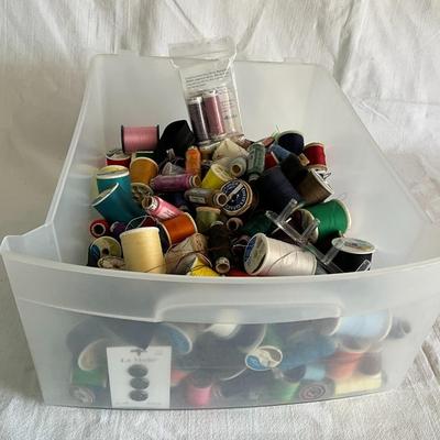 Sewing, spools of thread