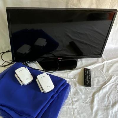 LG 28” TV with remote, plus