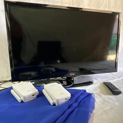 LG 28” TV with remote, plus