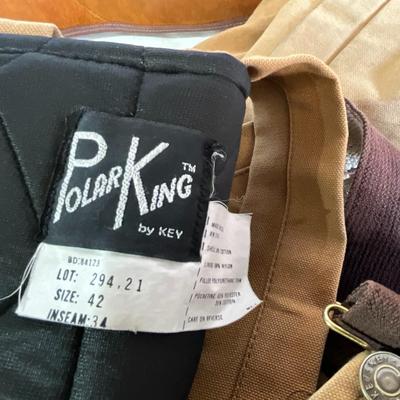 Leather gun case, Polar King insulated bib overalls, size 42