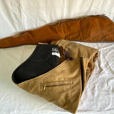 Leather gun case, Polar King insulated bib overalls, size 42
