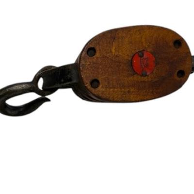 Vintage Wood Block Pulleys