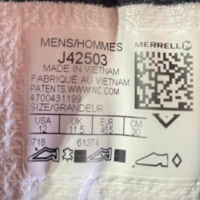 Merrell Vibram hicking boots 12, gloves