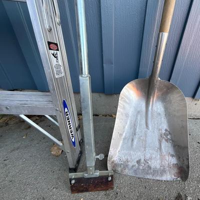 Werner 4ft ladder, snow shovel, ice scraper