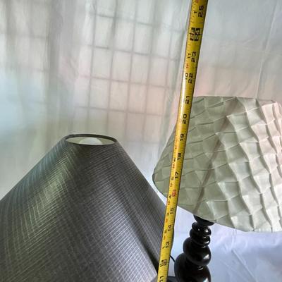Lamps, glass and wood
