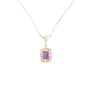 Stamped 14K Gold Necklace with Pendant [1.86g]