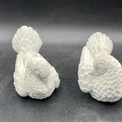 Bird Pair - White Dove Figurines