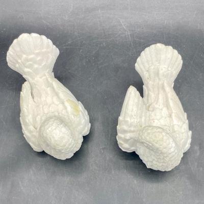 Bird Pair - White Dove Figurines