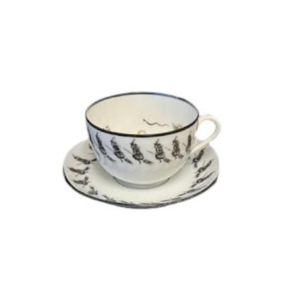 Early Unmarked Antique Petersyn Co. Fortune Telling Teacup and Saucer