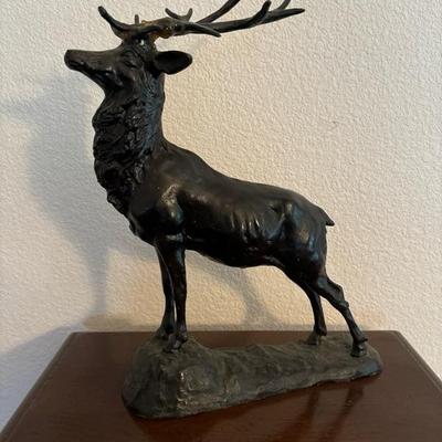 Lot 53 - Large Bronze Stag Elk
