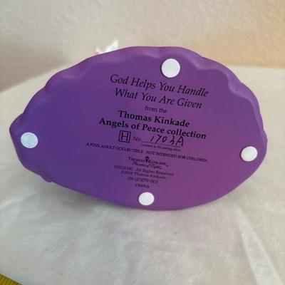 Lot 57 - Crystal, Stained Glass and Wooden Crosses and Thomas Kinkade Angel