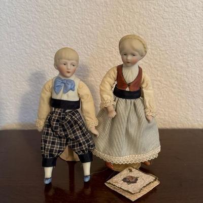Lot 62 - Handmade Bisque Boy and Girl “Heidi and Hans"